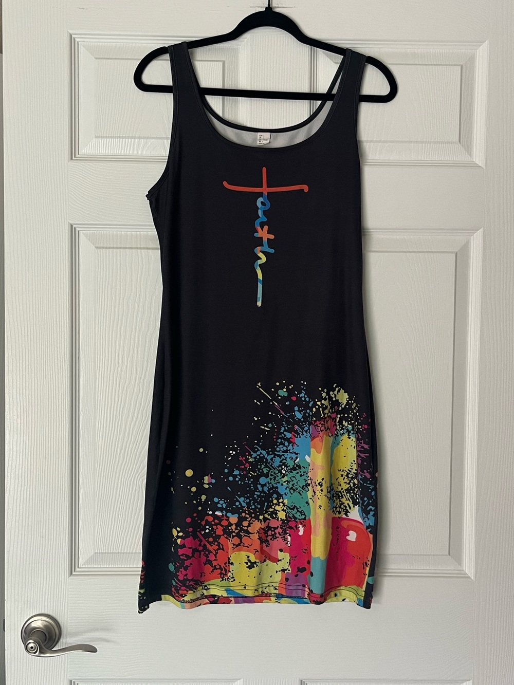 Multicolor Paint Splash Print Mini Dress